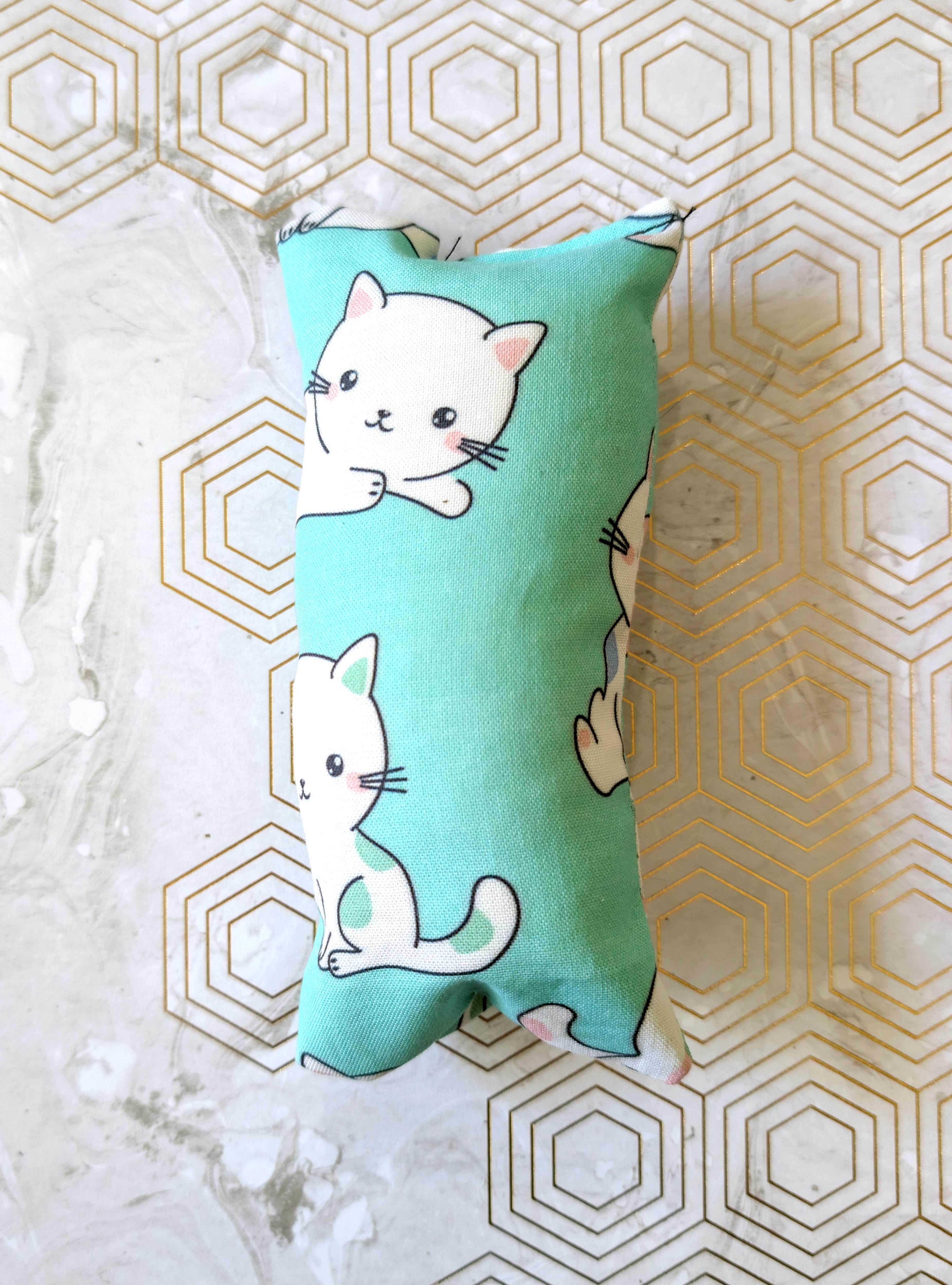 Cats on a teal background Catnip Kicker