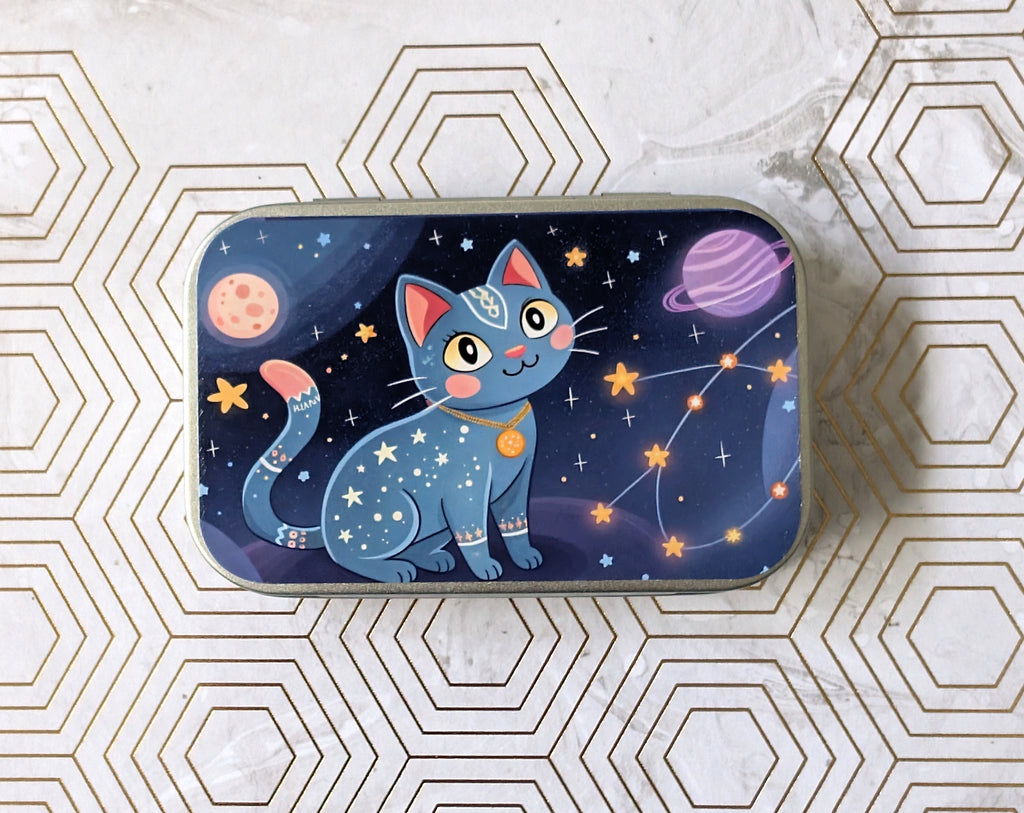 Astrology cat. Catnip Tin