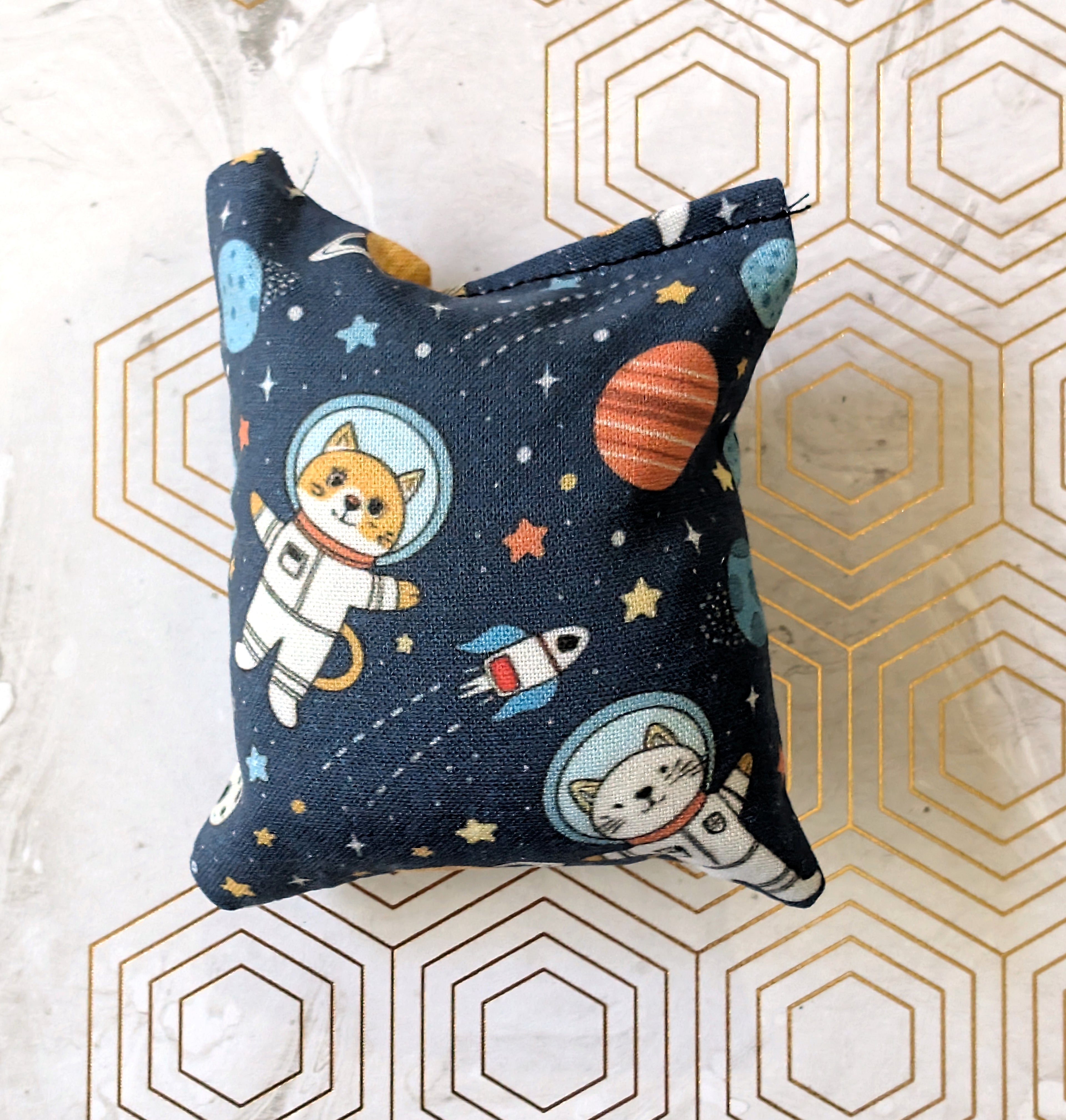 Astronaut Cats in Space Catnip Pillow