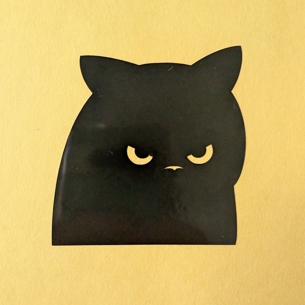 Angry Cat Vinyl Sticker