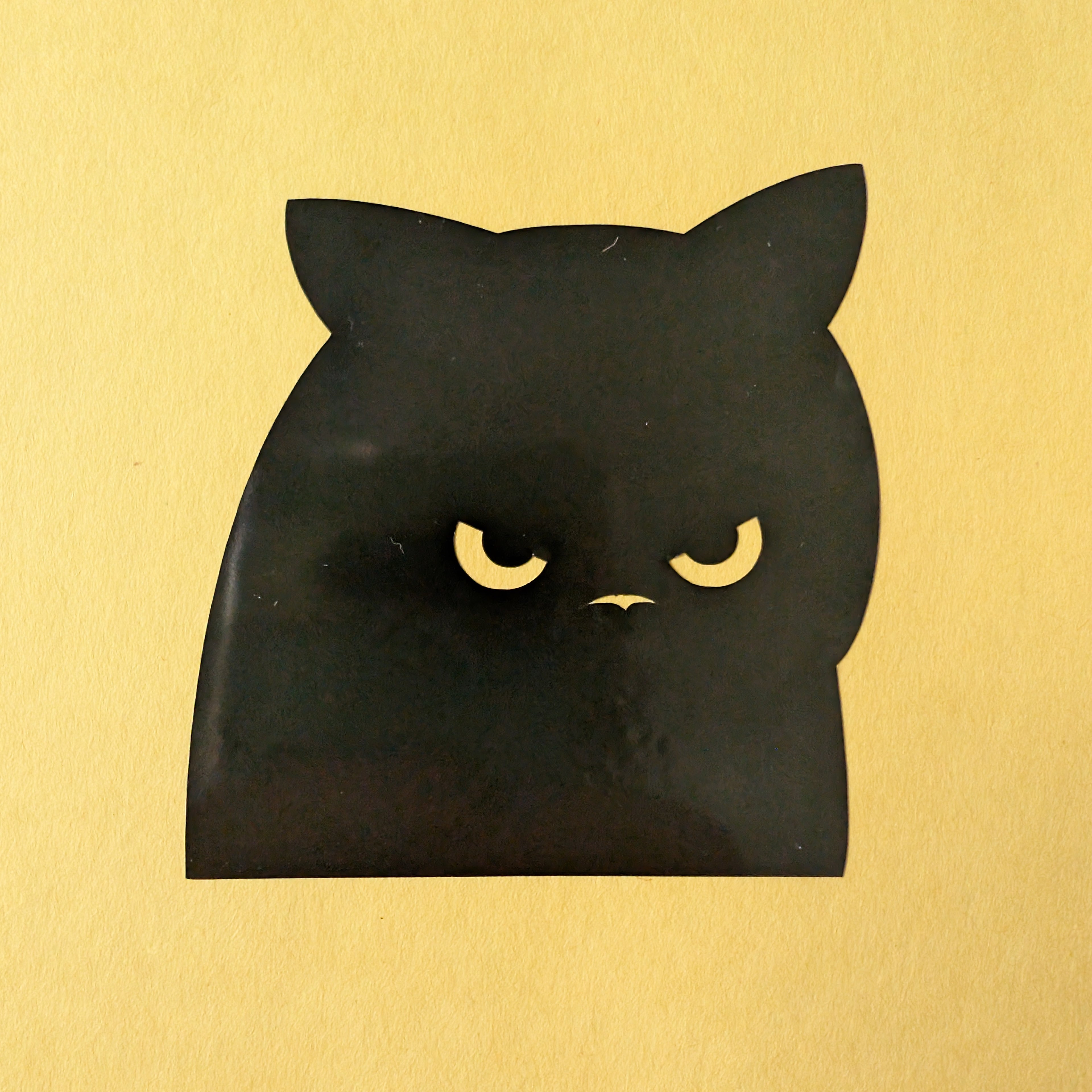 Angry Cat Vinyl Sticker