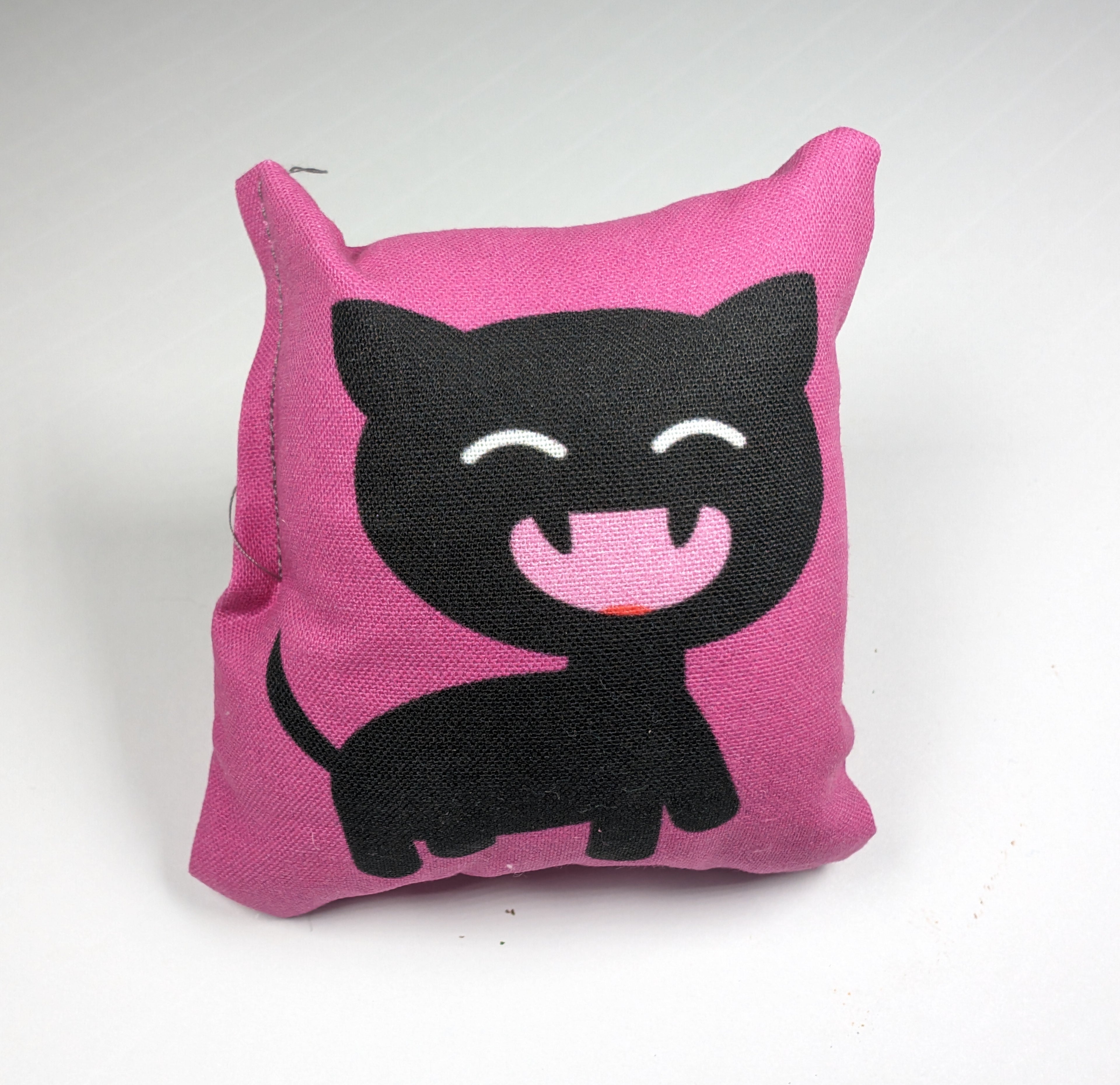 Happy Black Cat, Catnip Pillow